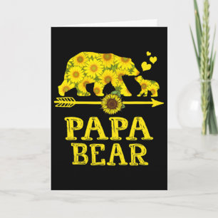 Mannen Papa Beer Zonnebloem Vaderdag Vader En Opa Kaart