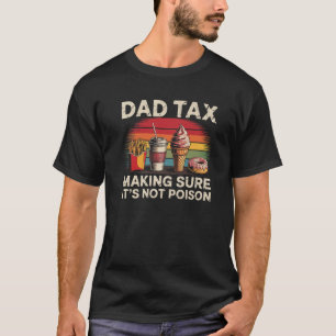 Mannen papa belasting om ervoor te zorgen dat het t-shirt