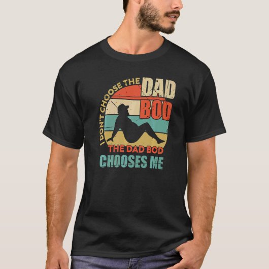 Mannen papa bod koos me vader grap retro  fa t-shirt (Voorkant)