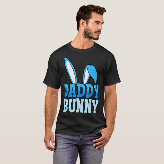 Mannen papa Bunny Cute Costume Papa familie komt o T-shirt (Voorkant volledig)