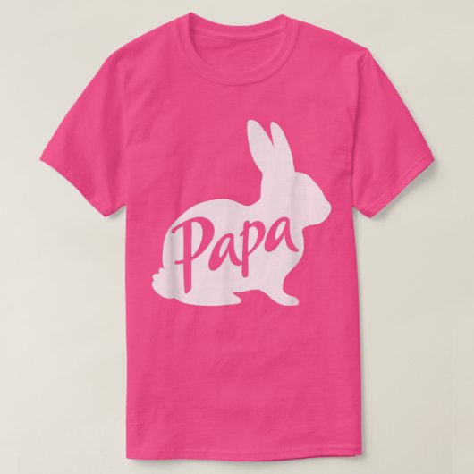 Mannen Papa Bunny Rabbit vader papa Opa T-shirt (Design voorkant)