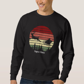 Mannen Papa Claus Santa Sleigh Retro Trui
