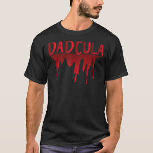 Mannen Papa Dadcula Vampire Dad Halloween Fath T-shirt