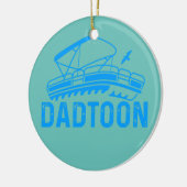 Mannen Papa Day Pontooning Dadtoon Pontoon Boat Keramisch Ornament (Links)