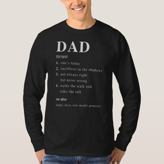 Mannen papa Definitie T-shirt (Voorkant)