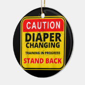 Mannen Papa Diaper Kit New Dad Survival Baby Keramisch Ornament (Links)