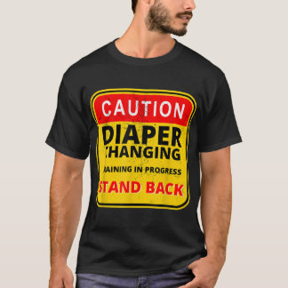 Mannen Papa Diaper Kit New Dad Survival Baby T-shirt