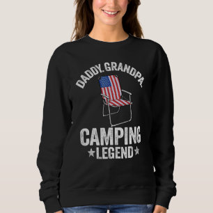 Mannen papa Grandpa Camping Legend American Flag C Trui