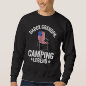 Mannen papa Grandpa Camping Legend American Flag C Trui (Voorkant)