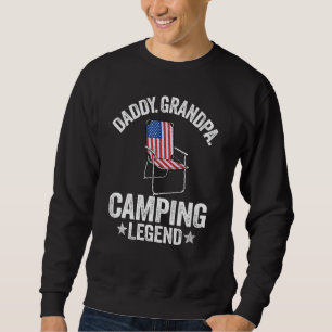 Mannen papa Grandpa Camping Legend American Flag C Trui