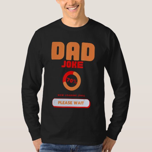 Mannen papa grap laden, wacht alsjeblieft Vader Da T-shirt (Voorkant)