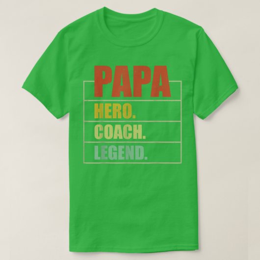 Mannen  Papa Hero Coach Legend Papa Vader T-shirt (Design voorkant)