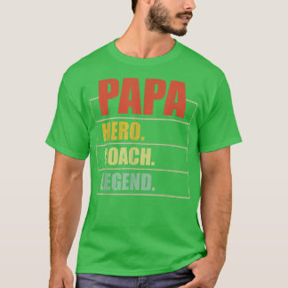Mannen  Papa Hero Coach Legend Papa Vader T-shirt
