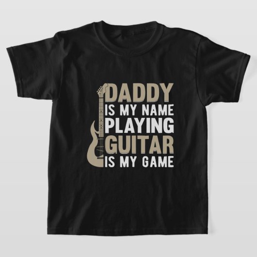 Mannen papa is mijn naam gitaar spelen is mijn spe t-shirt (Laagn)