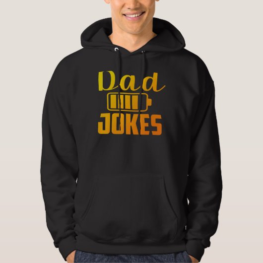 Mannen papa Jokes Hoodie (Voorkant)