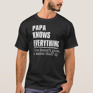Mannen Papa kent alles 60ste Vaderdag T-shirt