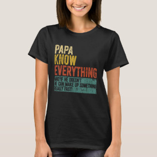 Mannen Papa kent alles grappige vaders dag cadeau T-shirt