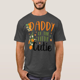 Mannen papa Little Cutie Baby shower Sinaasappel 1 T-shirt