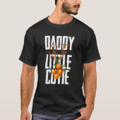 Mannen papa Little Cutie Baby shower Sinaasappel 1 T-shirt (Voorkant)