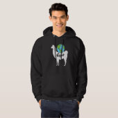 Mannen Papa Llama Earth Day Cute Environmentalist  Hoodie (Voorkant volledig)