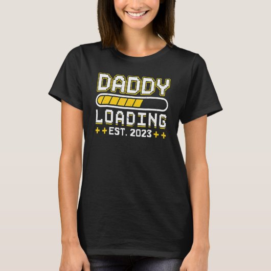 Mannen papa Loading EST 2023 Vaderdag Papa T-shirt (Voorkant)