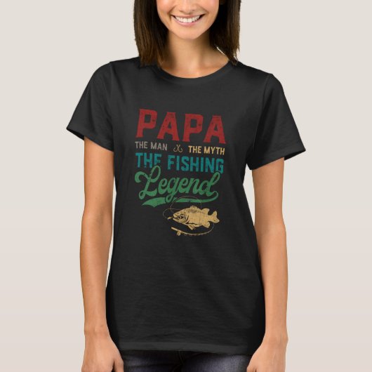 Mannen Papa Man Myth Vist Legend Funny Vist T-shirt (Voorkant)