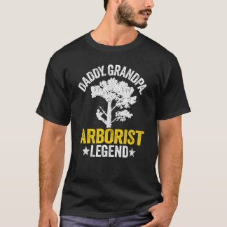 Mannen papa Opa Arborist Legend Tree (D) T-shirt