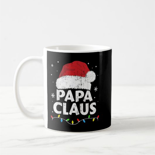 Mannen Papa-opa claus kerstlampjes die overeenkome Koffiemok (Links)