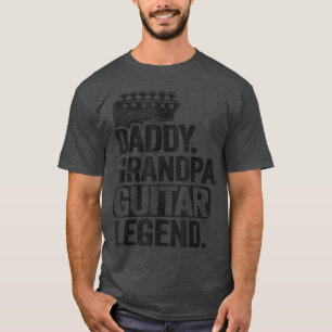 Mannen papa Opa Guitar Legend Guitar Lovers Gui T-shirt