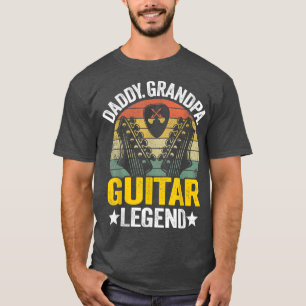 Mannen papa Opa Guitar Legend Guitar Lovers Gui T-shirt