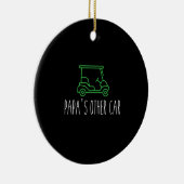 Mannen Papa opa pa Golfing Fars Day Golf Cart Keramisch Ornament (Rechts)