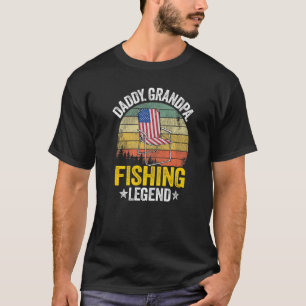 Mannen papa opa Vist Legend Dad American Fla T-shirt