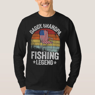 Mannen papa opa Vist Legend Dad American Fla T-shirt