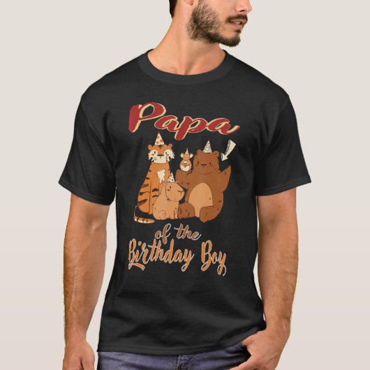 Mannen Papa Papa, Frans Québec Canada T-shirt (Voorkant)