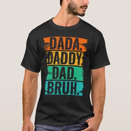 Mannen papa papa papa bruh 3 t-shirt (Voorkant)