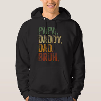 Mannen papa Papa papa Bruh papa en ik meisje Pap L Hoodie