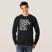 Mannen  papa papa papa bruh verontrust wit t-shirt (Voorkant volledig)
