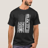 Mannen papa papa pappa bruh Amerikaanse vlag vader T-shirt (Voorkant)