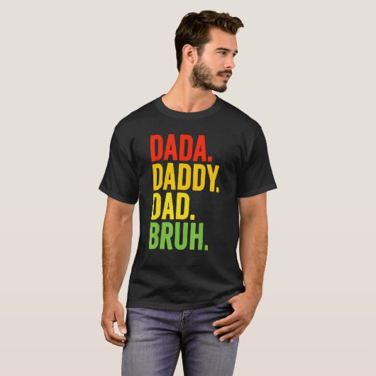 Mannen papa papa pappa bruh beste papa ooit man pa t-shirt (Voorkant volledig)