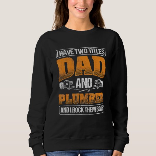 Mannen papa Rock Beide Pipefitting Plumber Trui (Voorkant)