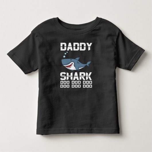 Mannen Papa Shark T-Shirt Doo Doo De haaienfamilie (Voorkant)