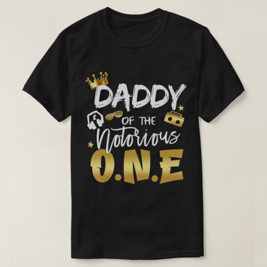 Mannen papa van de beruchte hippe-pop van één oude t-shirt (Design voorkant)