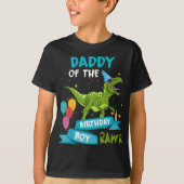 Mannen papa van de Birthday Boy RAWR T-Rex Dinosau T-shirt (Voorkant)