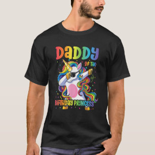 Mannen papa van de Birthday prinses Dabbing Unicor T-shirt