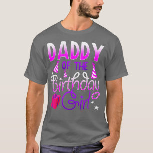 Mannen papa van het Birthday Girl grappig cadeau v T-shirt