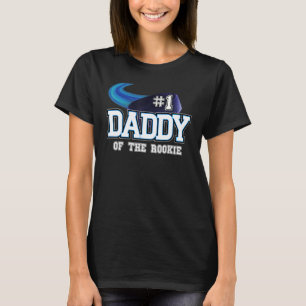Mannen papa van rookie jaar 1e verjaardag hockey h t-shirt