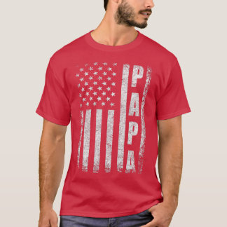 Mannen Papa vlag Funny Fathers Dag 2023 van G T-shirt