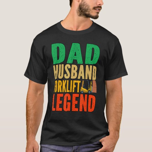 Mannen papa Warehouse Forklift Driver T-shirt (Voorkant)