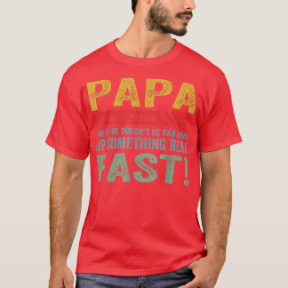 Mannen Papa weet alles van opa Vaderdag vii T-shirt