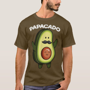 Mannen Papacado Funny Avocado Aankondiging van zwa T-shirt